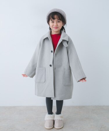 ステンカラーウール混コート(KIDS)