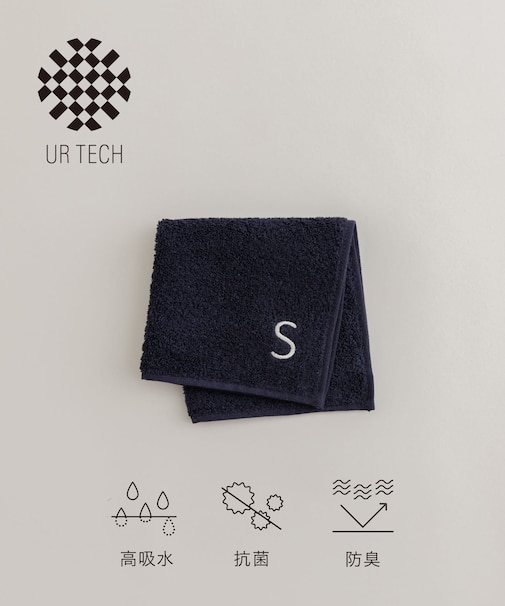 『UR TECH』イニシャルハンドタオル