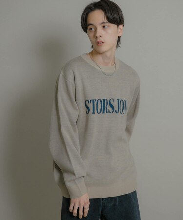 ロゴグラフィッククルーネックニット