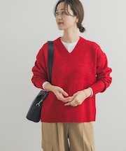 VネックKNITプルオーバー