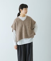 アルパカワイドニットベスト