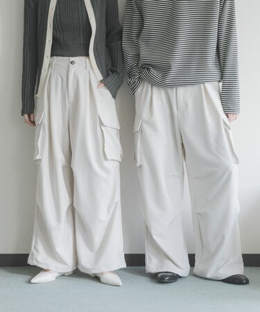 『ユニセックス』ワイドカーゴパンツ