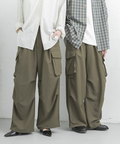 『ユニセックス』ワイドカーゴパンツ