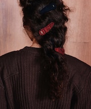 heyep Plaid Hair Clips-2P