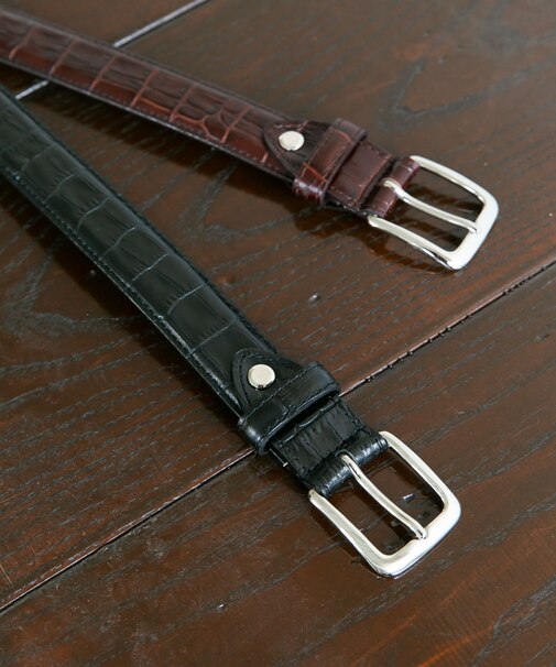 LIFE STYLE TAILOR エンボスレザーベルト