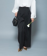 防シワシャンブレーツイルタックパンツ