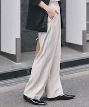 ストレッチツイルタックストレートパンツ