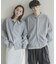 『ユニセックス』『洗濯可』スウェットライクポロカーディガン