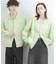 『ユニセックス』『洗濯可』スウェットライクポロカーディガン