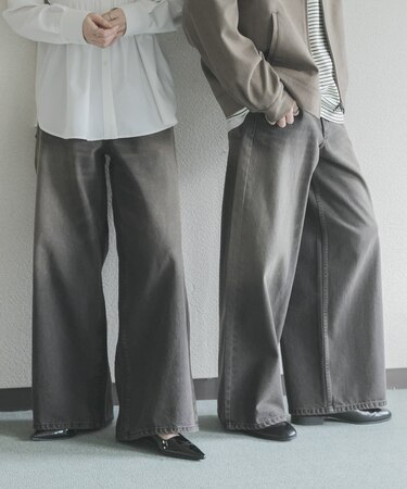 『一部WEB限定カラー』『ユニセックス』ヴィンテージライクデニムワイドパンツ