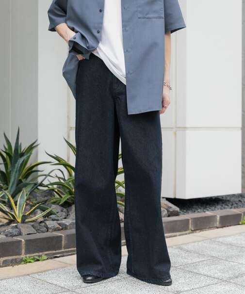 『一部WEB限定カラー』『ユニセックス』ヴィンテージライクデニムワイドパンツ