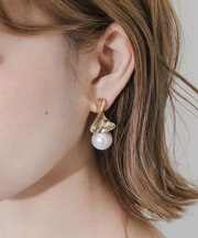 メタルウェーブパールピアス