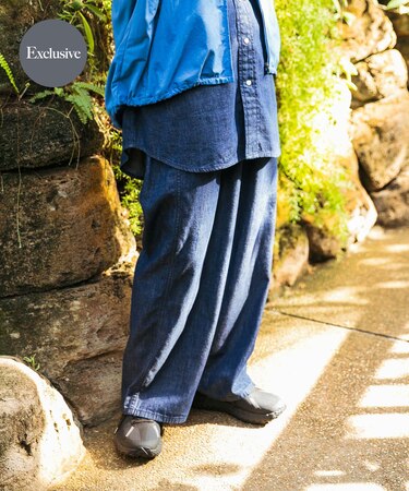 『別注』Wrangler×EKAL デニムリラックスバギーパンツ