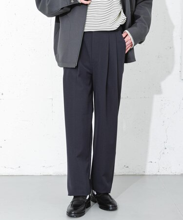 ダブルタックテーパードパンツ
