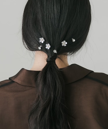 フラワビジューセットヘアクリップ
