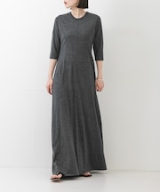 new basic　WASHABLE WOOL FLARE ONE-PIECE