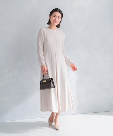 kaene シフォン合わせロングワンピース