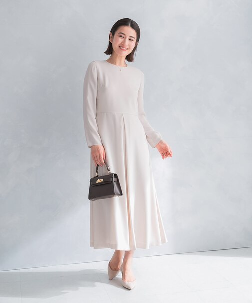 kaene シフォン合わせロングワンピース