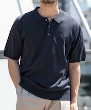 『WEB限定』シルク混サマーニットポロシャツ