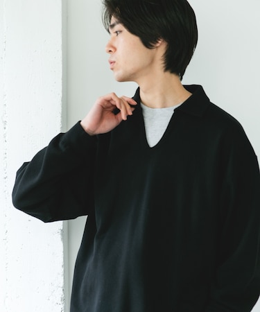 TOMPKINS裏毛 スキッパースウェット