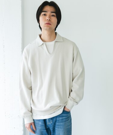 TOMPKINS裏毛 スキッパースウェット