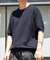 『WEB限定』変形カノコ半袖クルーネックニット