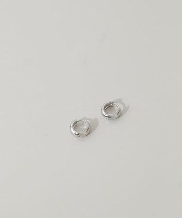 ステンレスプックリミニフープピアス