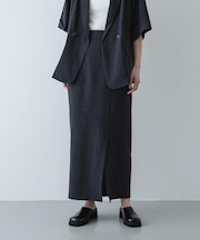 『UR TECH DRYLUXE』リネンライクスリットタイトスカート