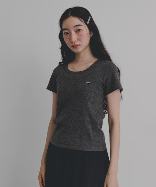 『一部WEB限定カラー』ラウンドネックリブTシャツ(半袖)