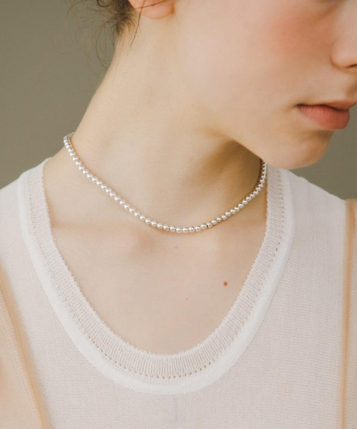 decor『デコール』 HEMATITE 4MM BALL CHOKER