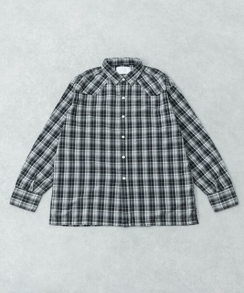URBAN RESEARCH iD　FADE CHECK WESTERN SHIRTS
