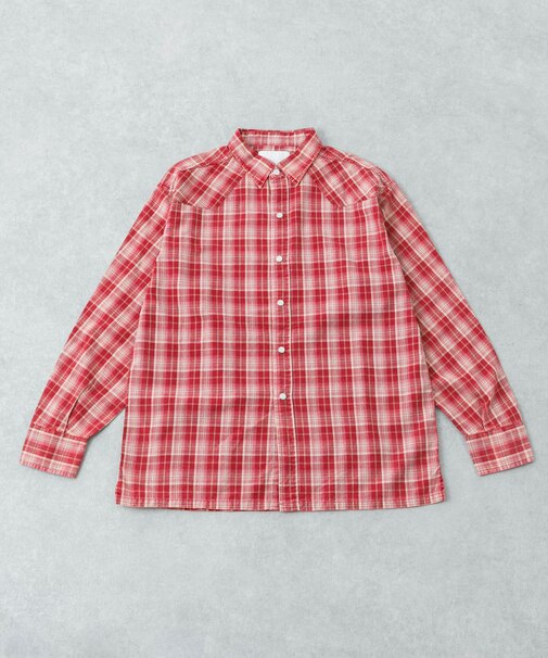 URBAN RESEARCH iD FADE CHECK WESTERN SHIRTS