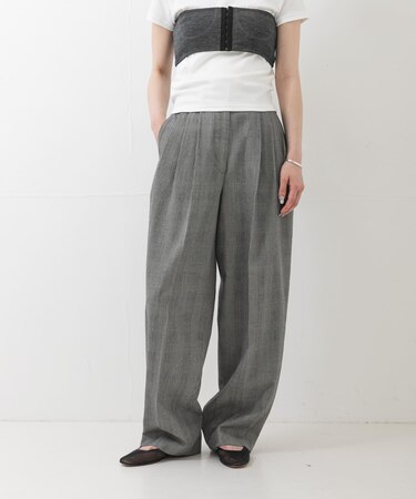 new basic HIGH TWIST WOOL PANTS
