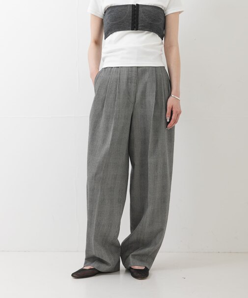 new basic HIGH TWIST WOOL PANTS