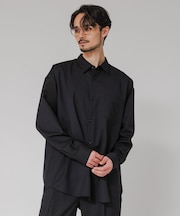 『洗濯可／防シワ／接触冷感』WASHABLE WOOL OVER SHIRTS