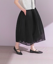 フラワーベルト付シアーダンボールスカート