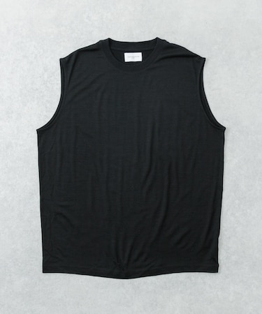 『洗濯可』new basic WASHABLE MERINO WOOL NO-SLEEVE