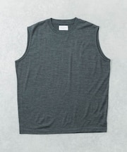 『洗濯可』new basic　WASHABLE MERINO WOOL NO-SLEEVE