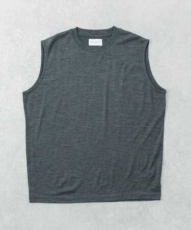 『洗濯可』new basic WASHABLE MERINO WOOL NO-SLEEVE