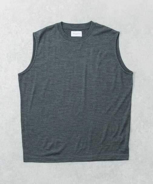 『洗濯可』new basic WASHABLE MERINO WOOL NO-SLEEVE