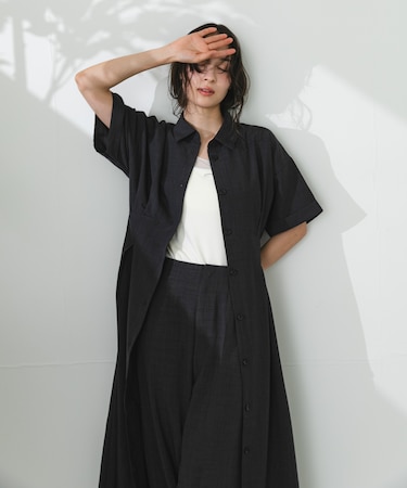『UR TECH DRYLUXE』リネンライクワンピース