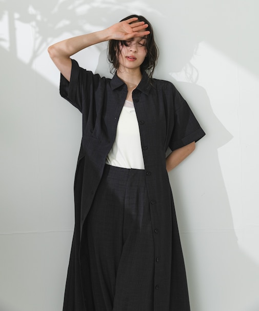 『UR TECH DRYLUXE』リネンライクワンピース