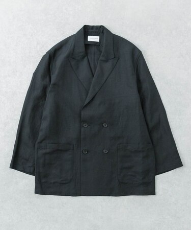 new basic　SILK LINEN DOUBLE SHIRTS JACKET