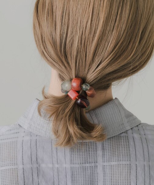 ボリュームモチーフヘアポニー