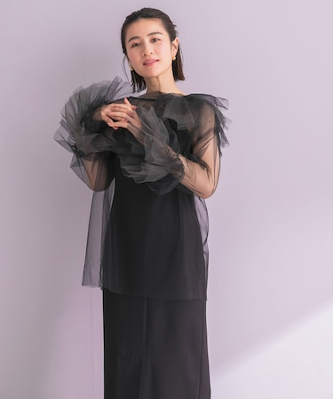 ANDRESD BLOOMING TULLE DRESS