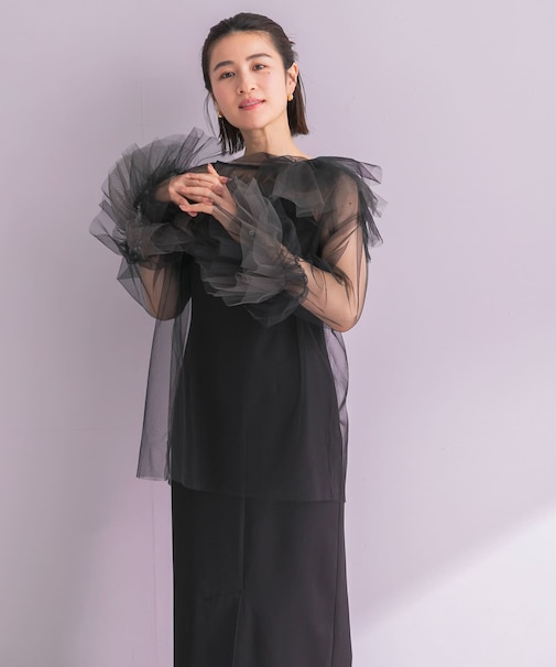 ANDRESD BLOOMING TULLE DRESS