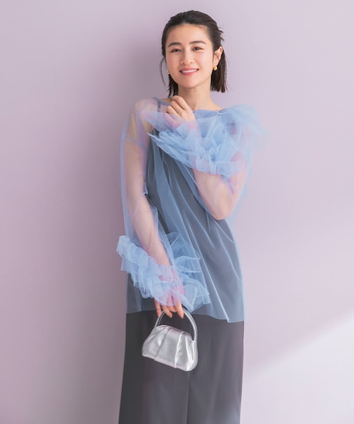 ANDRESD　BLOOMING TULLE DRESS