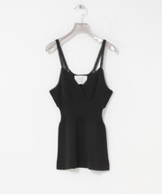 crinkle crinkle crinkle　FLOWER JACQUARD KNIT CAMI