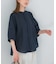 『WEB／一部店舗限定』UVカットウォッシャブルリネン混シャツブラウス