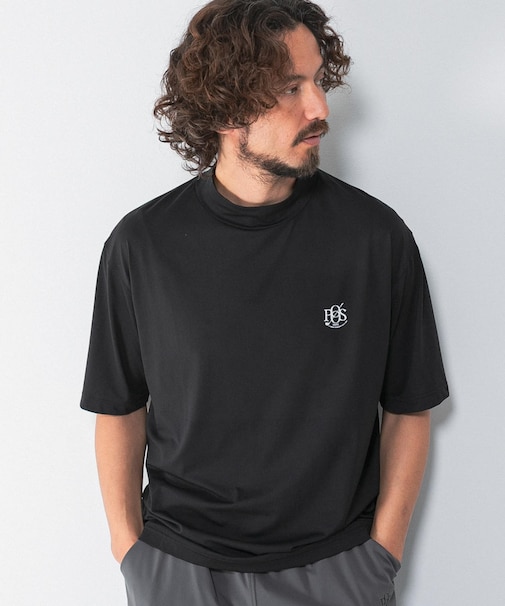 OOPS 吸水速乾モックネックTシャツ